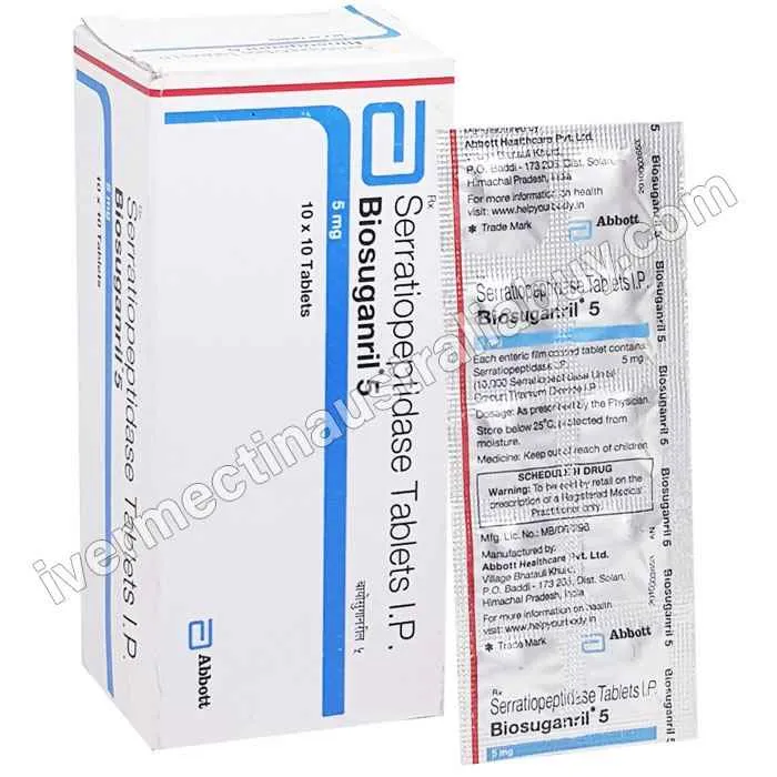 Serratiopeptidase 5 mg