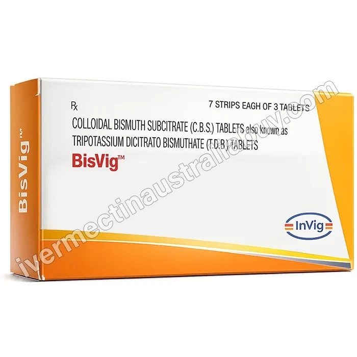 Bisvig 120 mg Tablet (Collodial Bismuth Subcitrate)